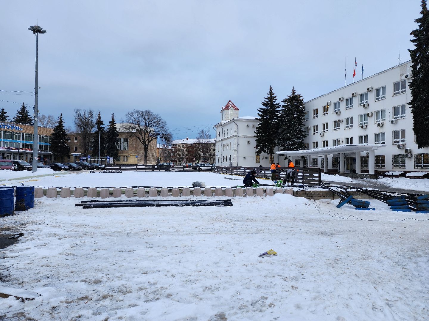 раменское, благоустройство, каток в центре города,