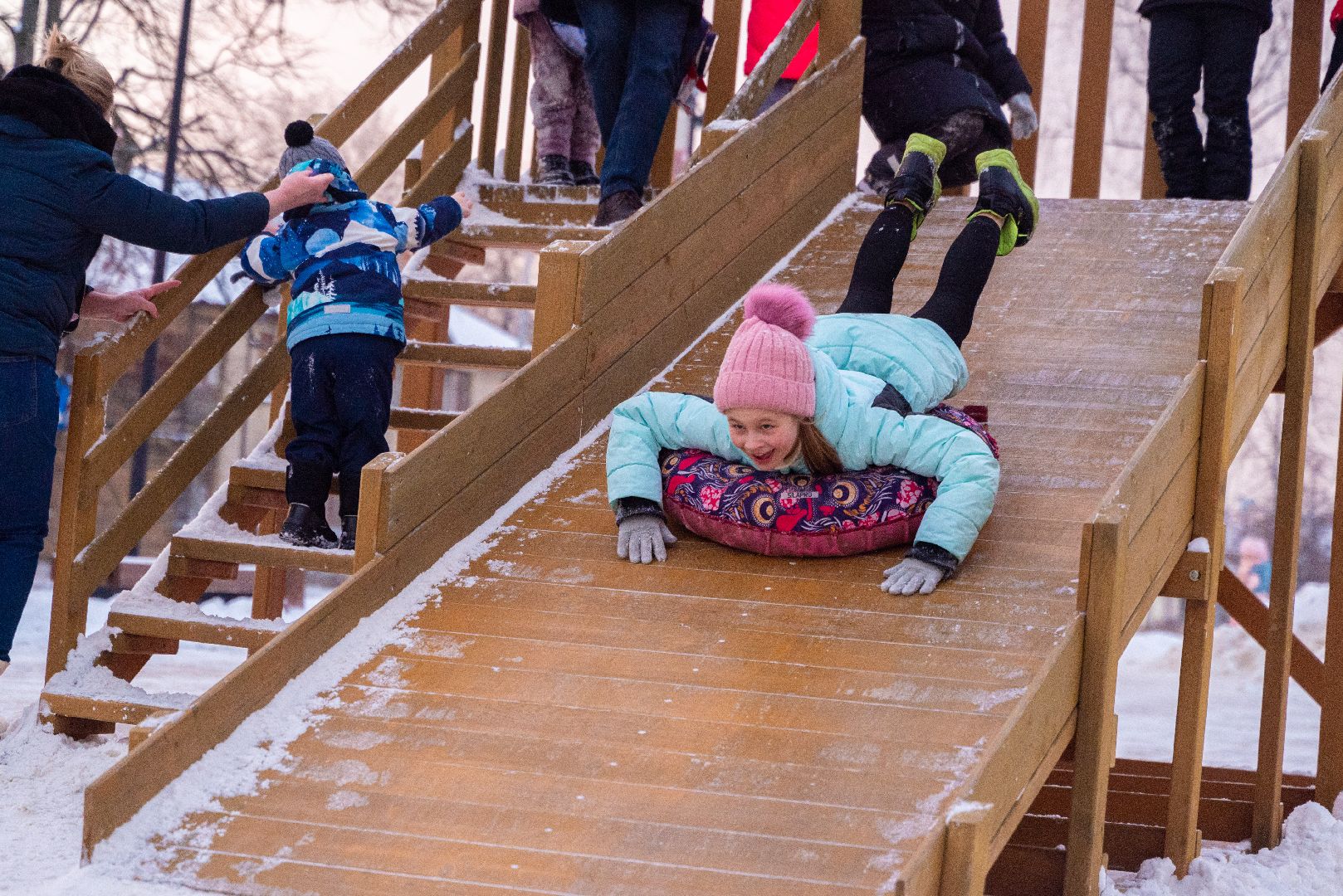 лыткарино, елки, горки,