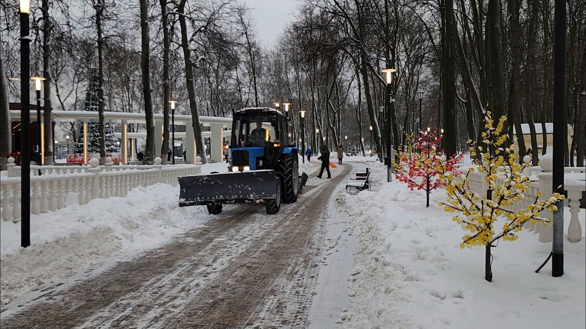 подольск, снег, уборка общественных территорий,