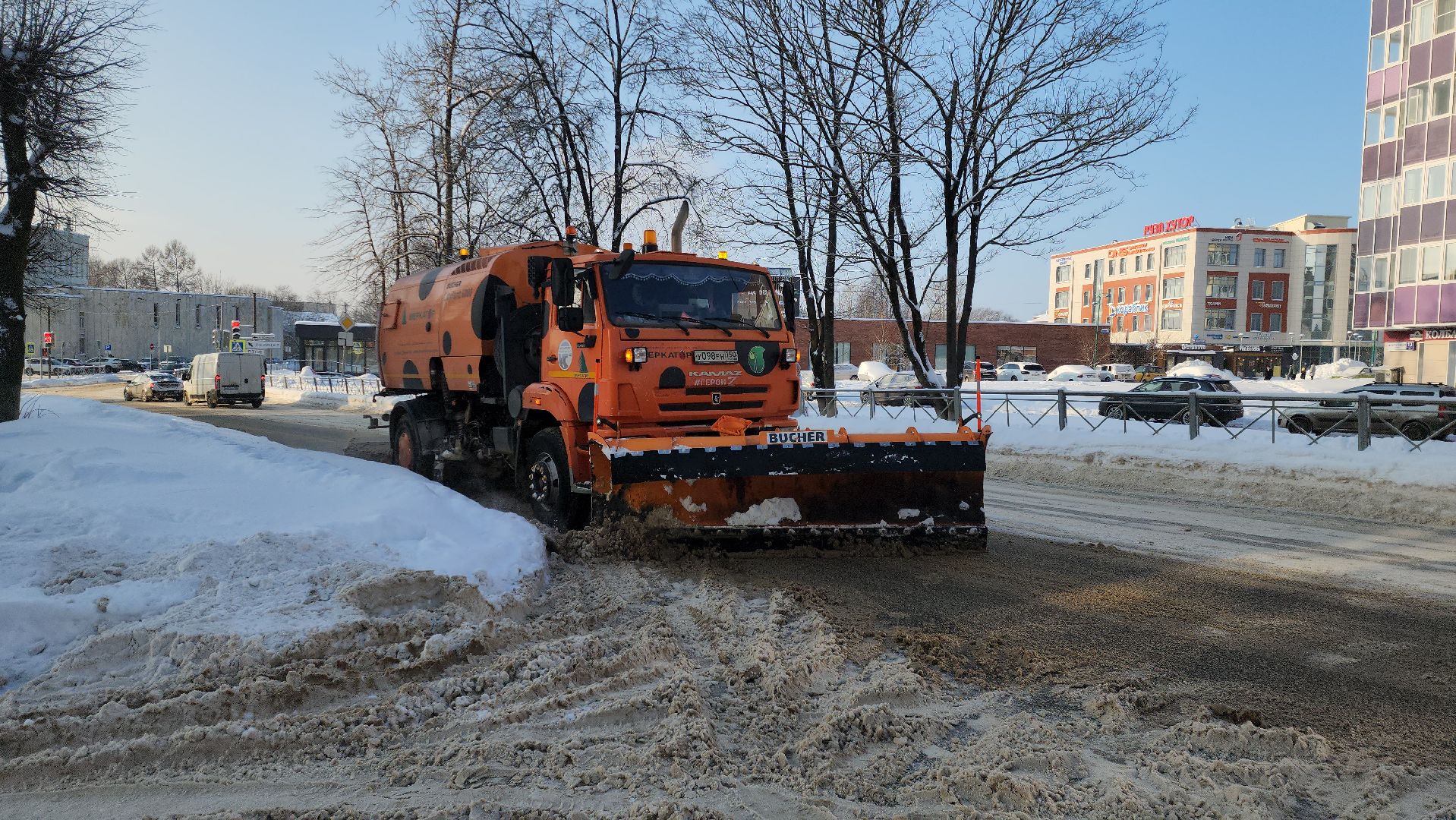 Снегопад, уборка снега, коммунальные службы, руза, рузский городской округ, московская обласьб, подмосковье,