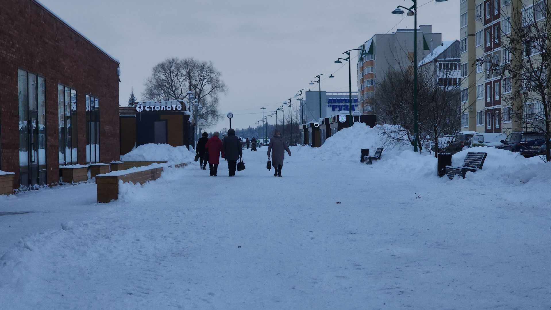 Снегопад, уборка снега, коммунальные службы, руза, рузский городской округ, московская обласьб, подмосковье,