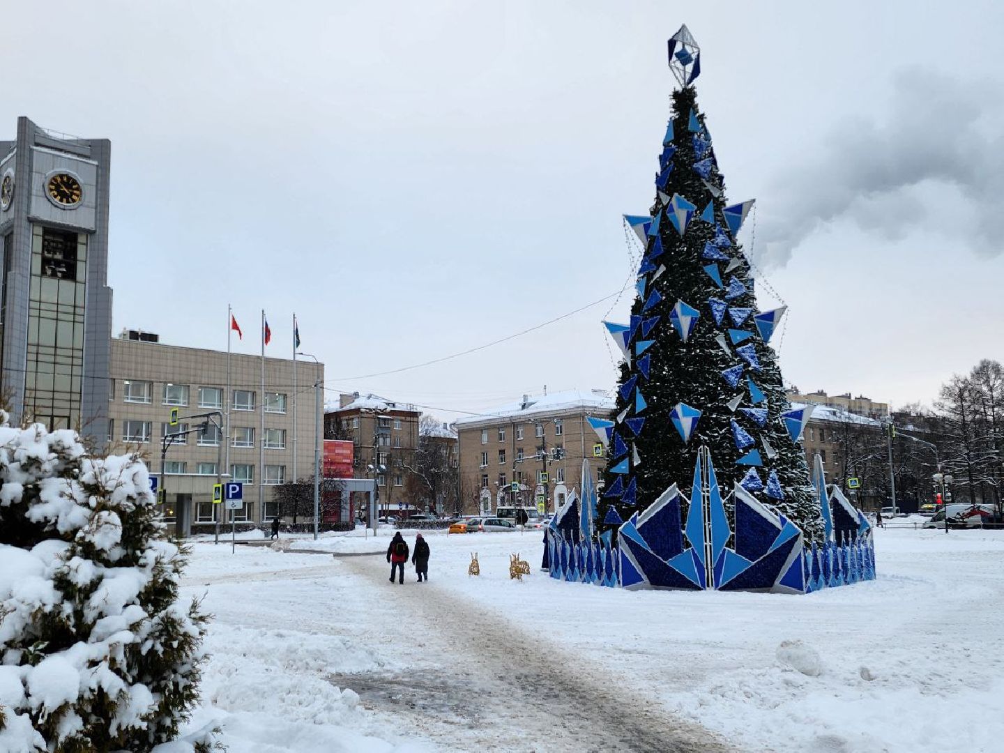 мытищи, зима в подмосковье, ёлка, новый год, администрация,