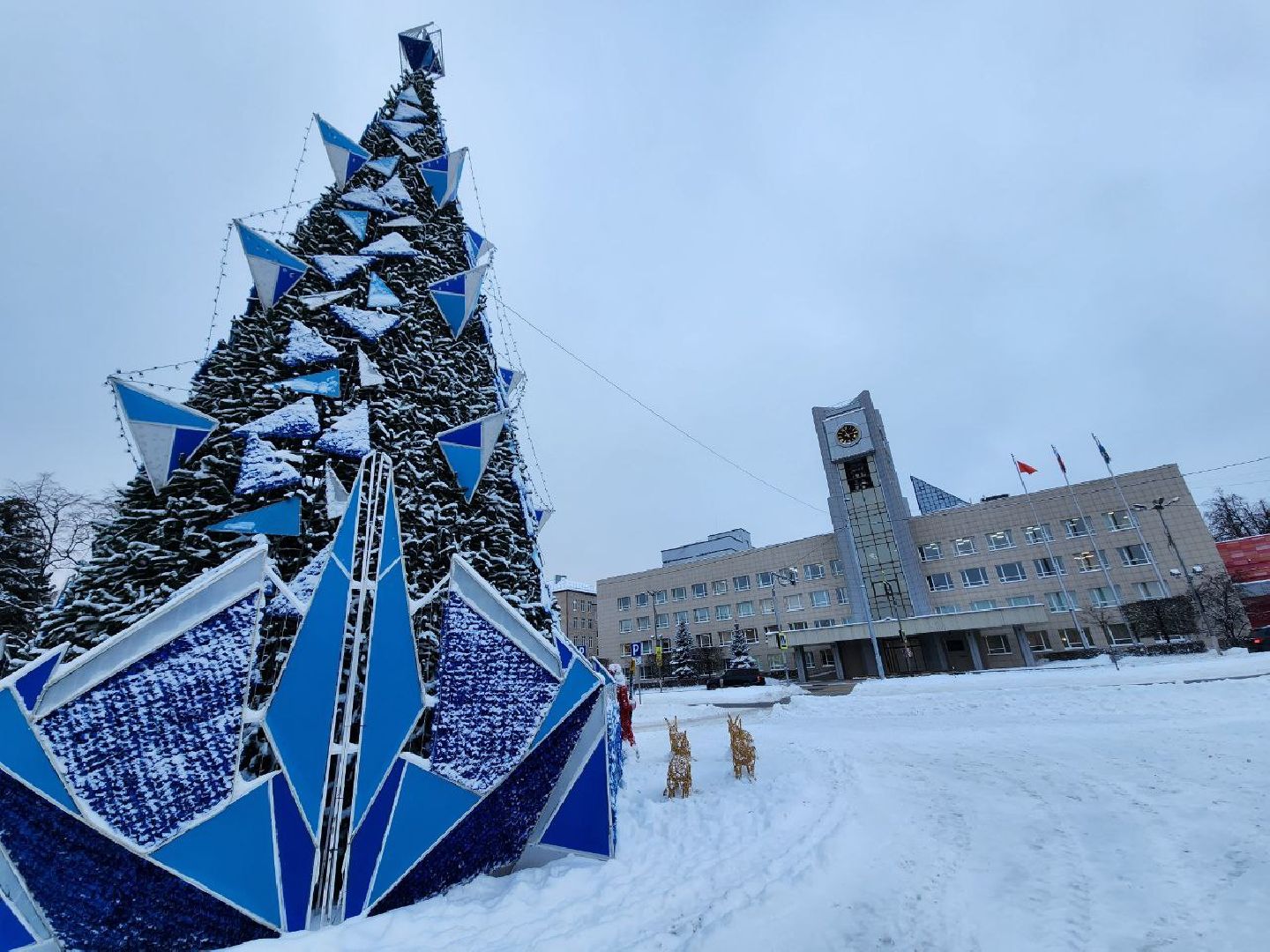 мытищи, зима в подмосковье, ёлка, новый год, администрация,