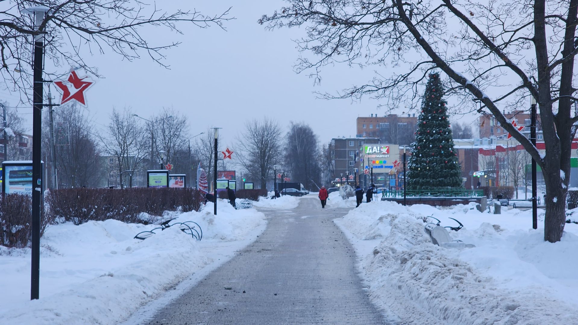 Егорьевск, уборка, снег, подмосковье, сквер, викулов,