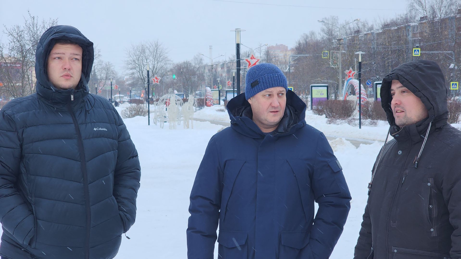 Егорьевск, уборка, снег, подмосковье, сквер, викулов,