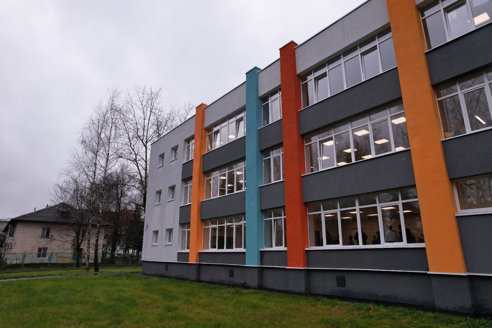 видео с коптера, школа, апрелевка,