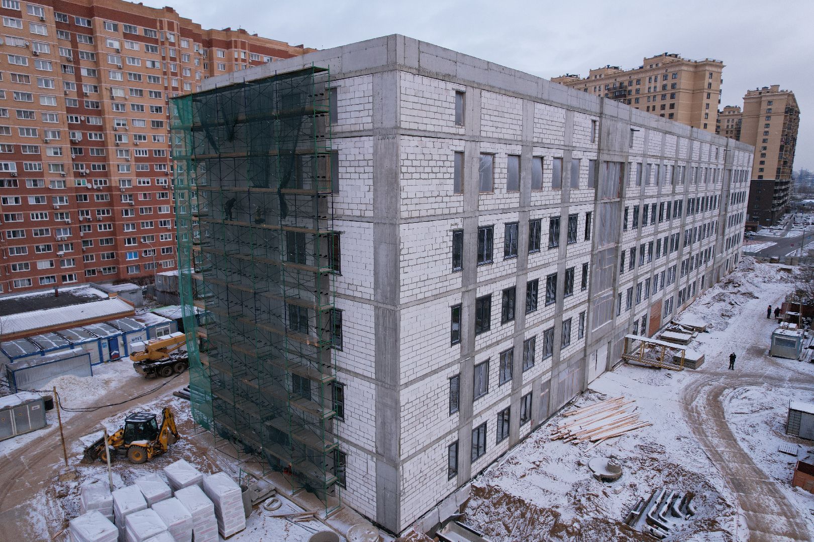 видео с коптера, поликлиника, котельники,