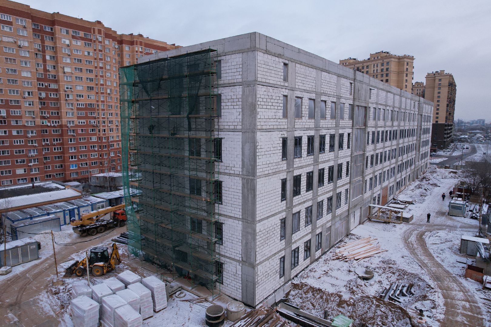 видео с коптера, поликлиника, котельники,