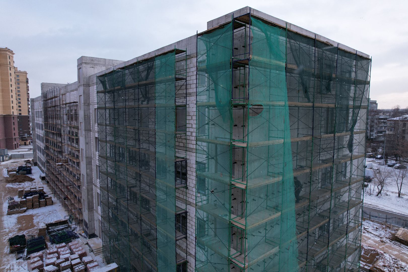 видео с коптера, поликлиника, котельники,