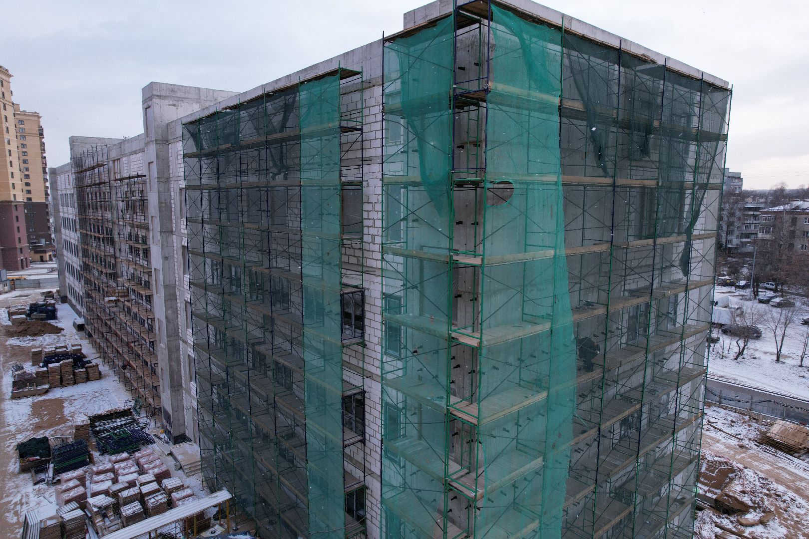 видео с коптера, поликлиника, котельники,