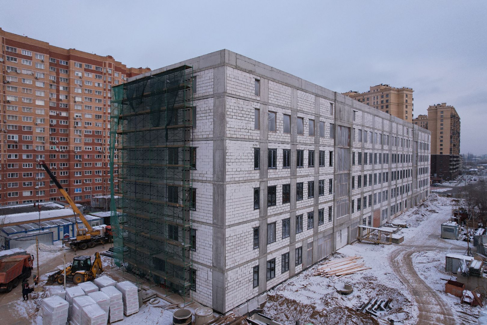 видео с коптера, поликлиника, котельники,