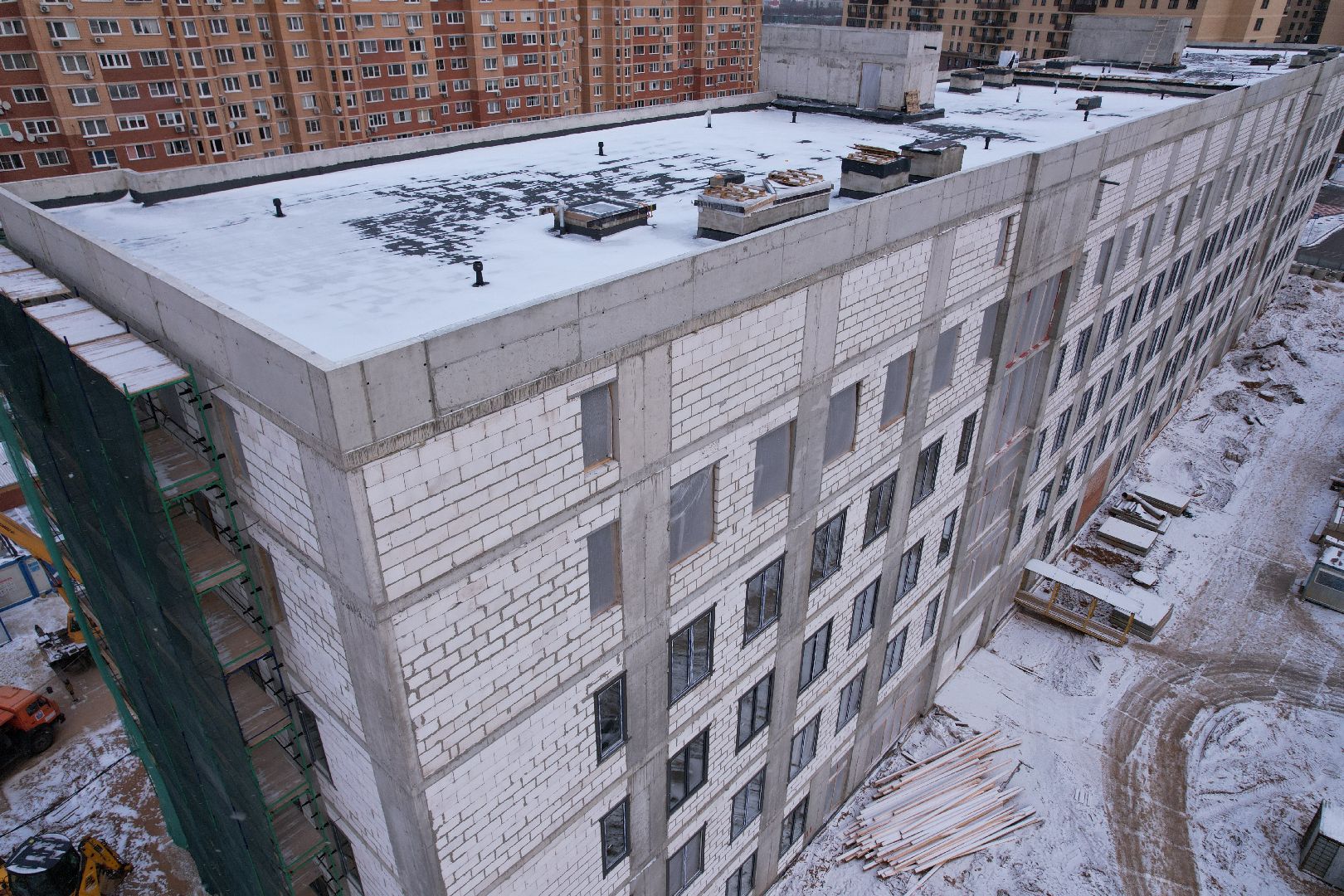 видео с коптера, поликлиника, котельники,