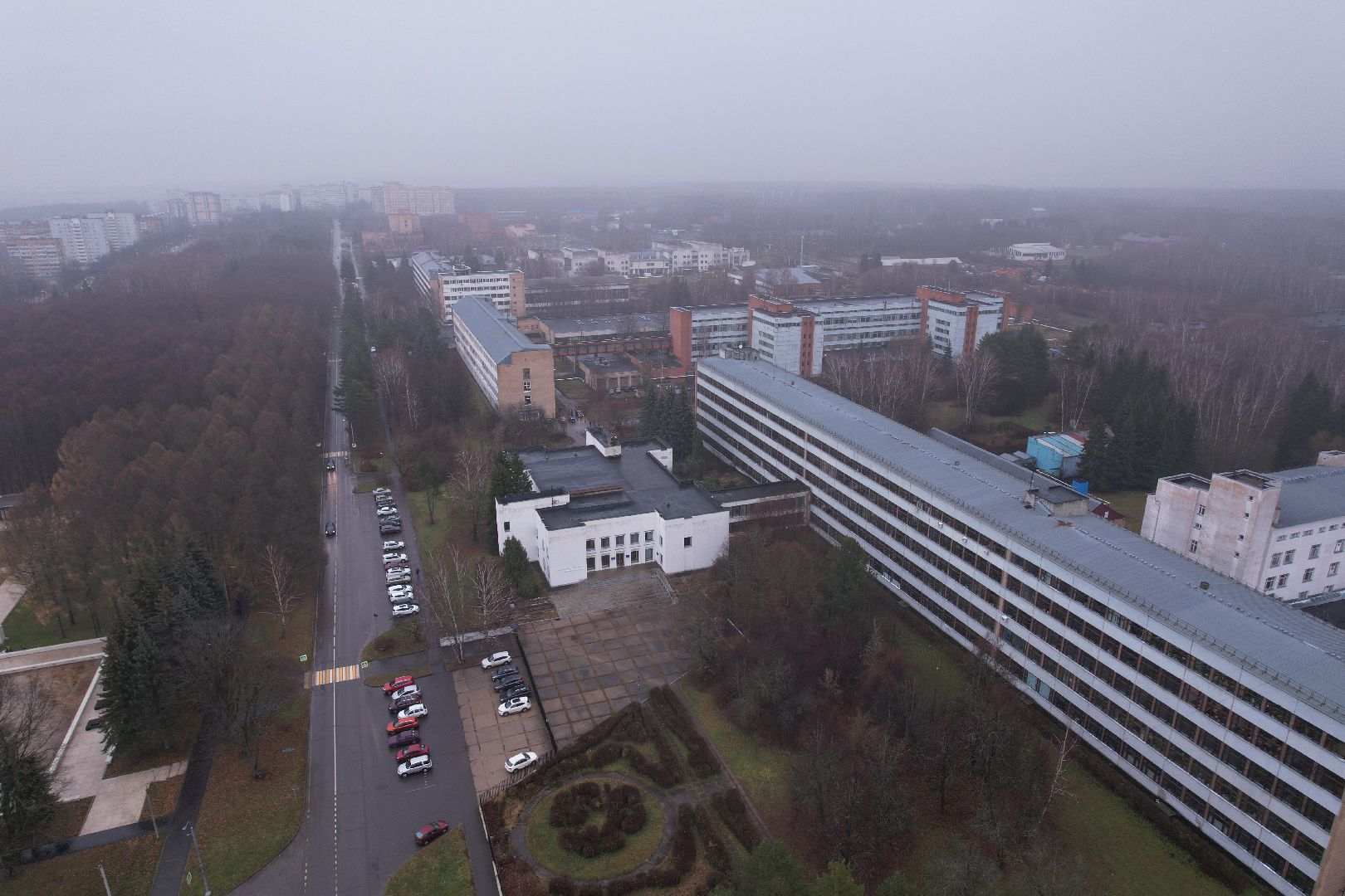 пущино, институтская, видео с коптера,