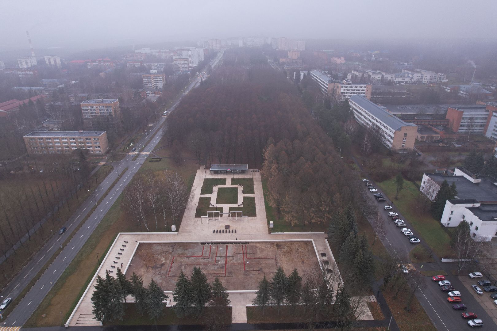 пущино, институтская, видео с коптера,