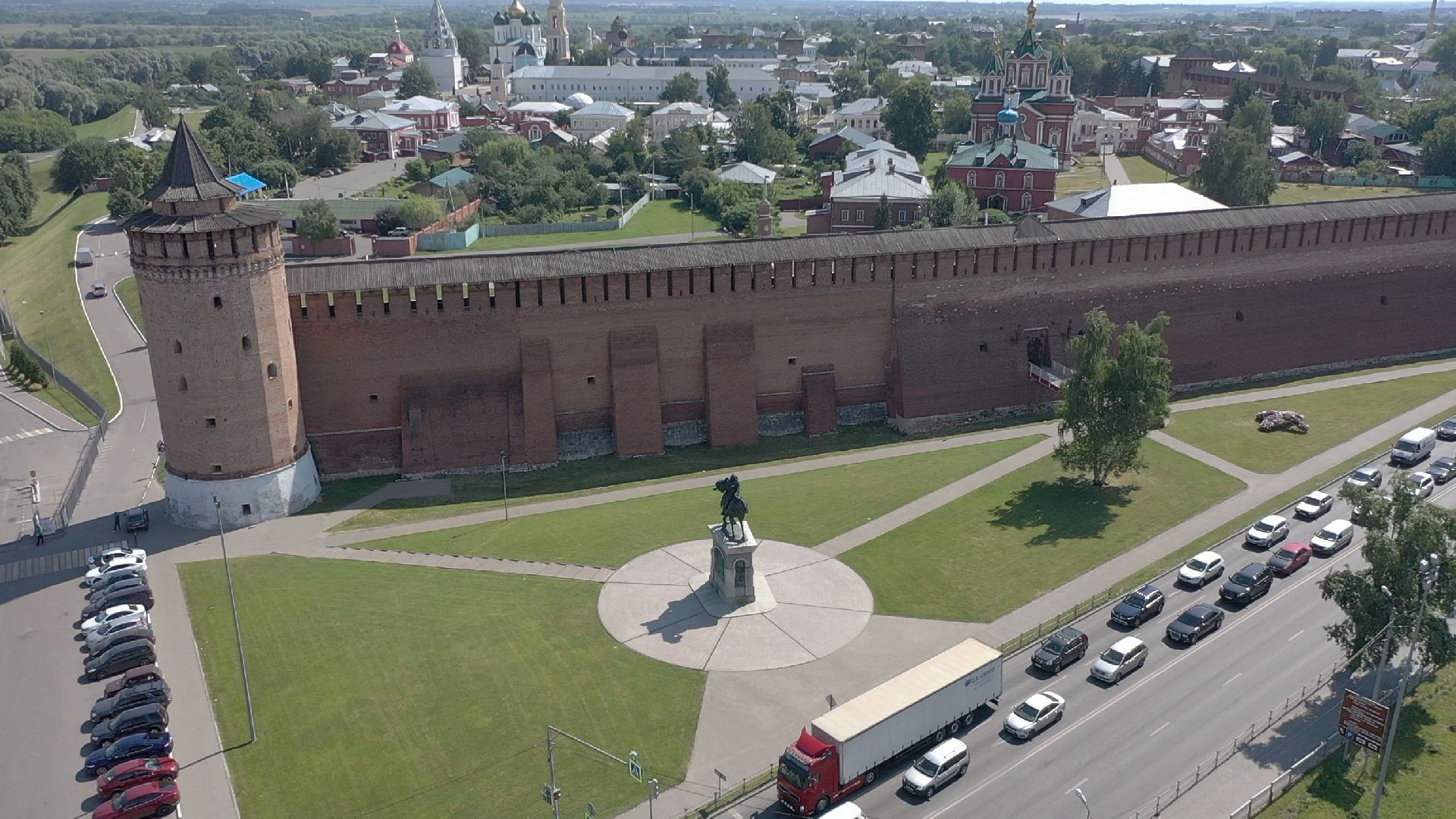 видео с коптера, Коломна, архитектура,