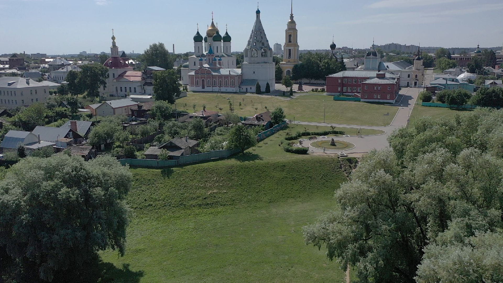 видео с коптера, Коломна, архитектура,