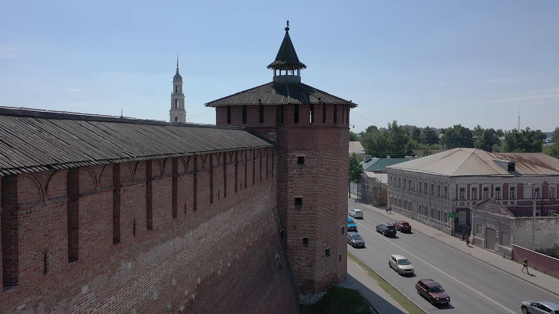 видео с коптера, Коломна, архитектура,