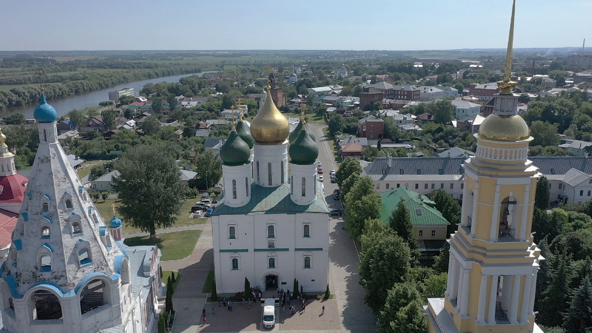 видео с коптера, Коломна, архитектура,