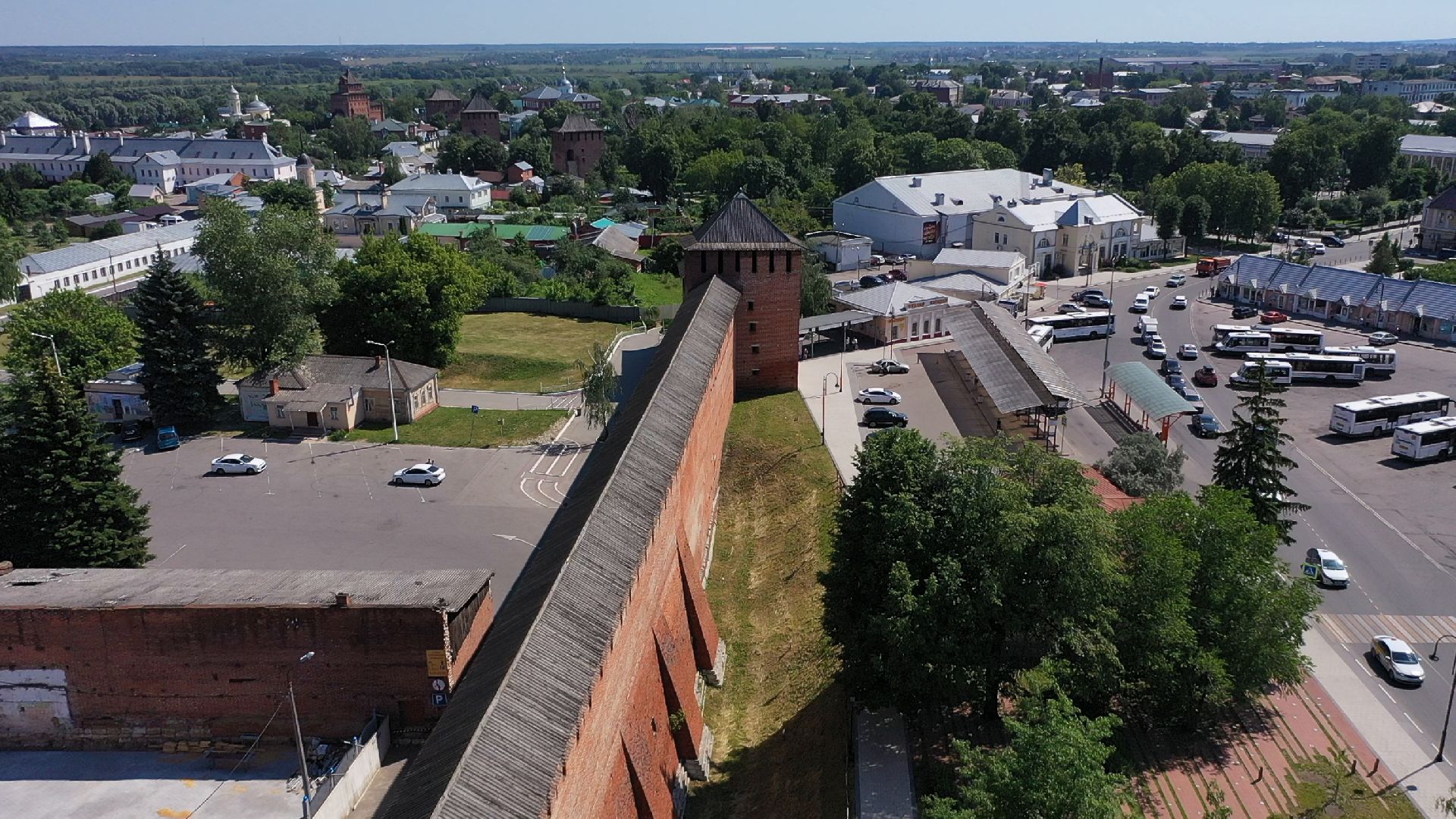 видео с коптера, Коломна, архитектура,