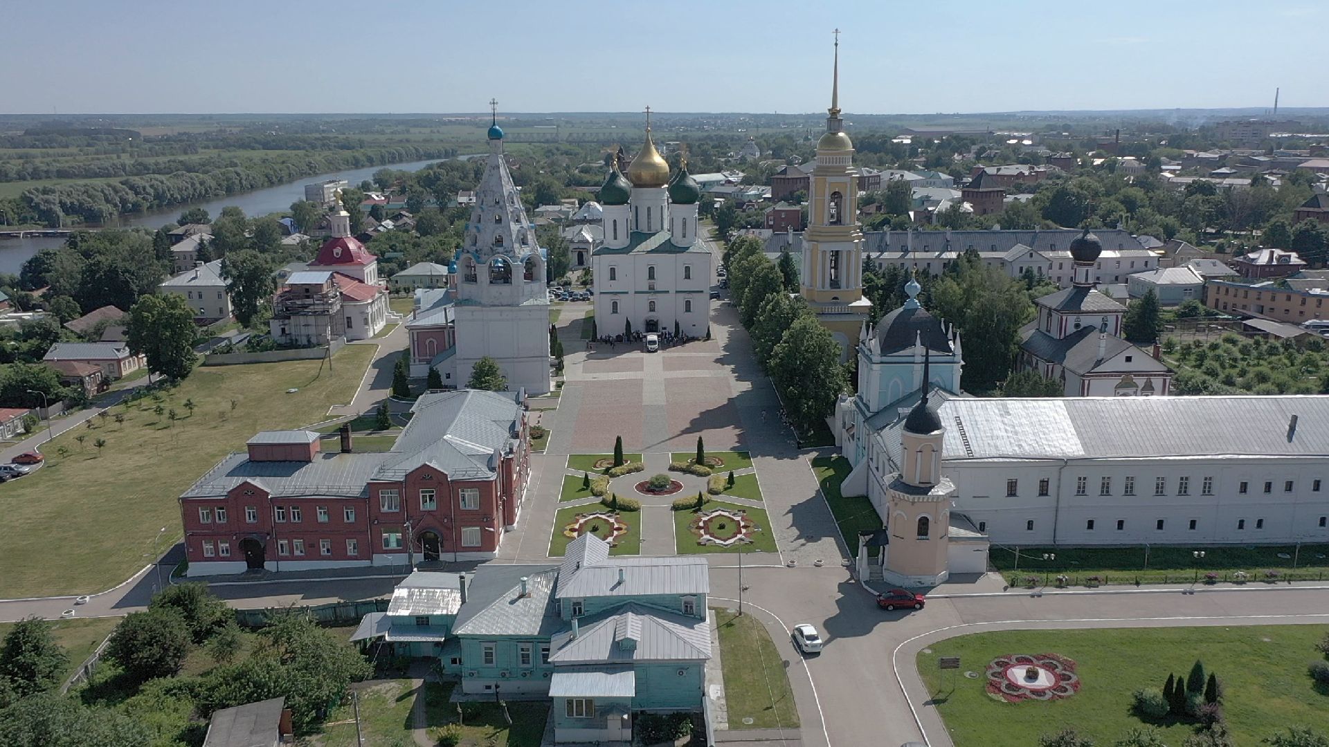 видео с коптера, Коломна, архитектура,