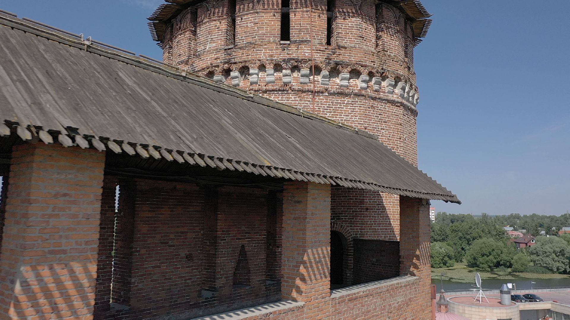 видео с коптера, Коломна, архитектура,