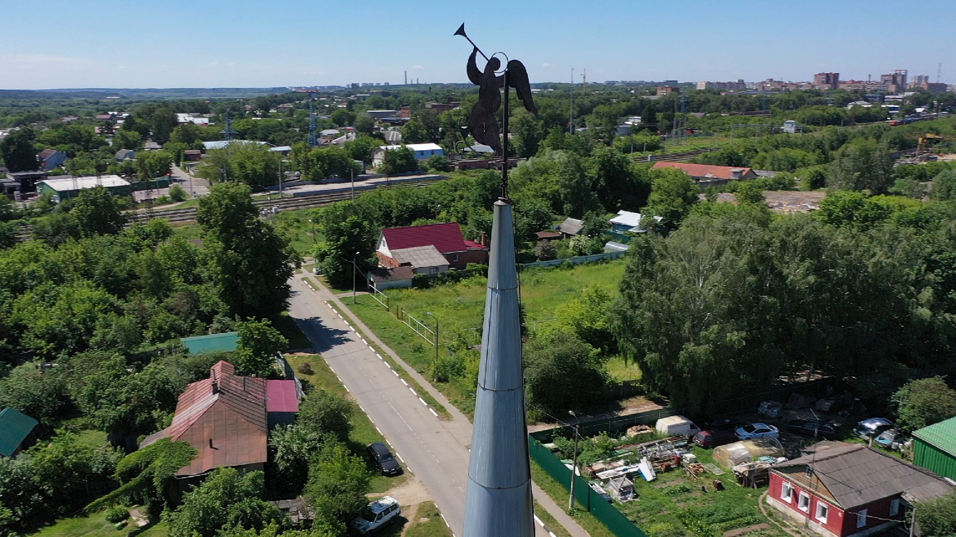 видео с коптера, Коломна, монастырь, архитектура,