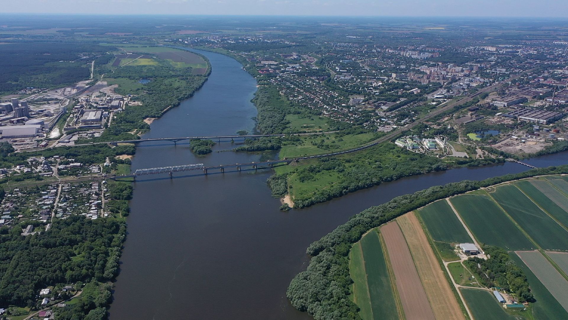 видео с коптера, Коломна, монастырь, архитектура,