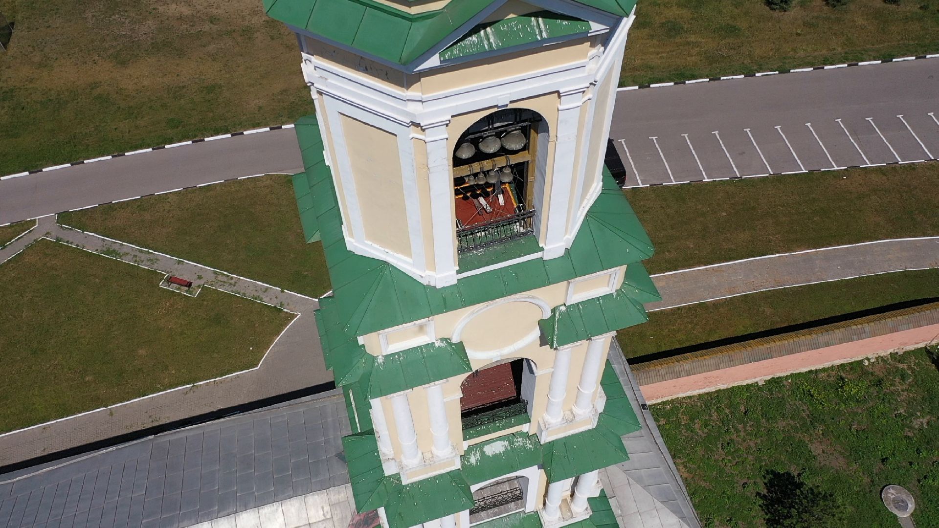 видео с коптера, Коломна, монастырь, архитектура,