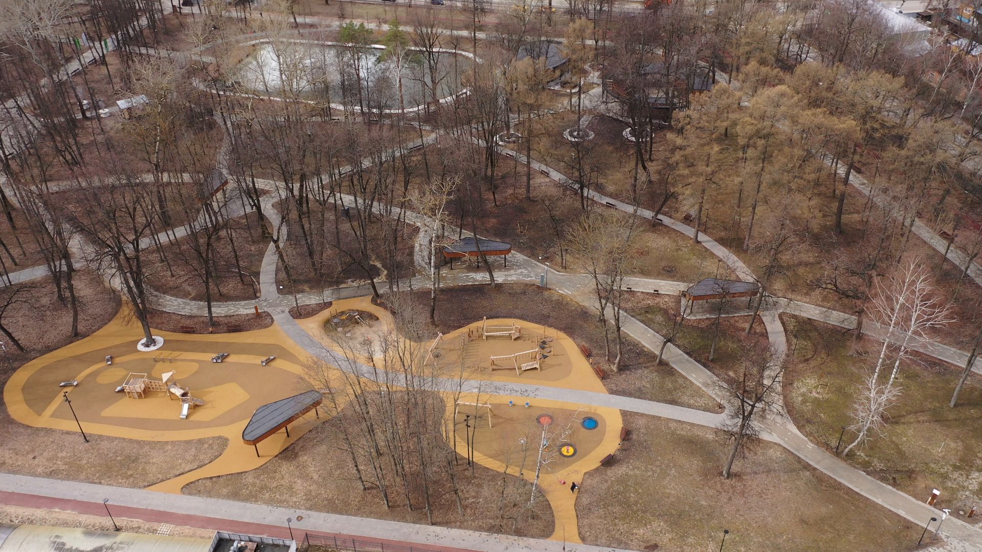 видео с коптера, серпухов, парк, благоустройство,