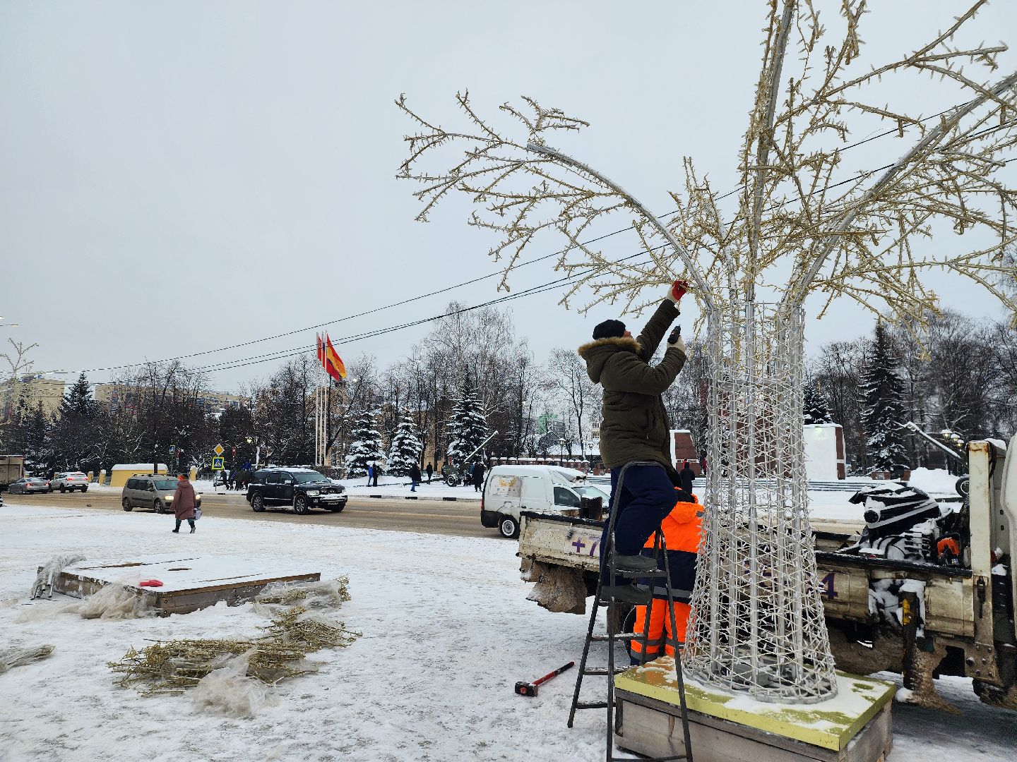 благоустройство, Новый год, украшение города, Ногинск, Богородский городской округ,