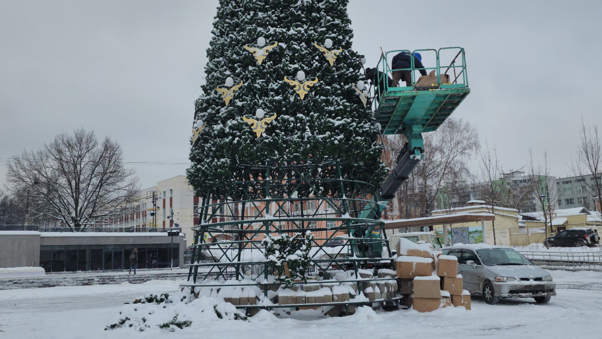 благоустройство, Новый год, украшение города, Ногинск, Богородский городской округ,
