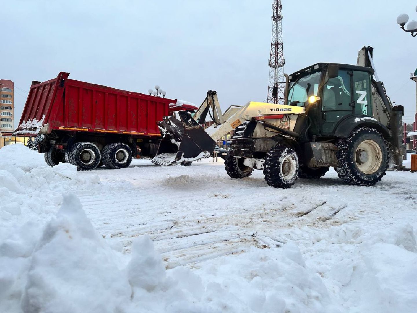 уборка дворов, снегоуборка, жкх, Наро-Фоминск,