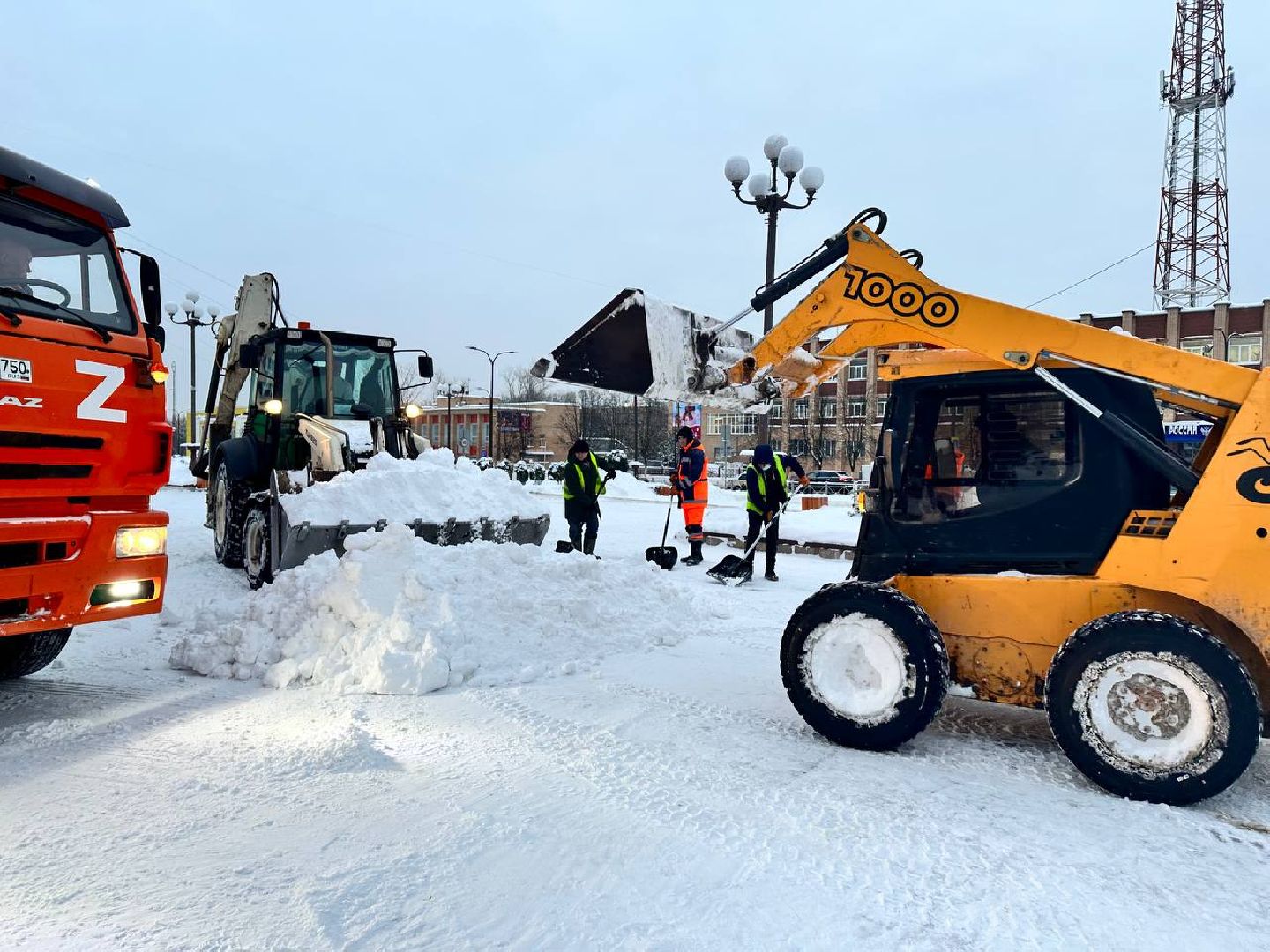 уборка дворов, снегоуборка, жкх, Наро-Фоминск,
