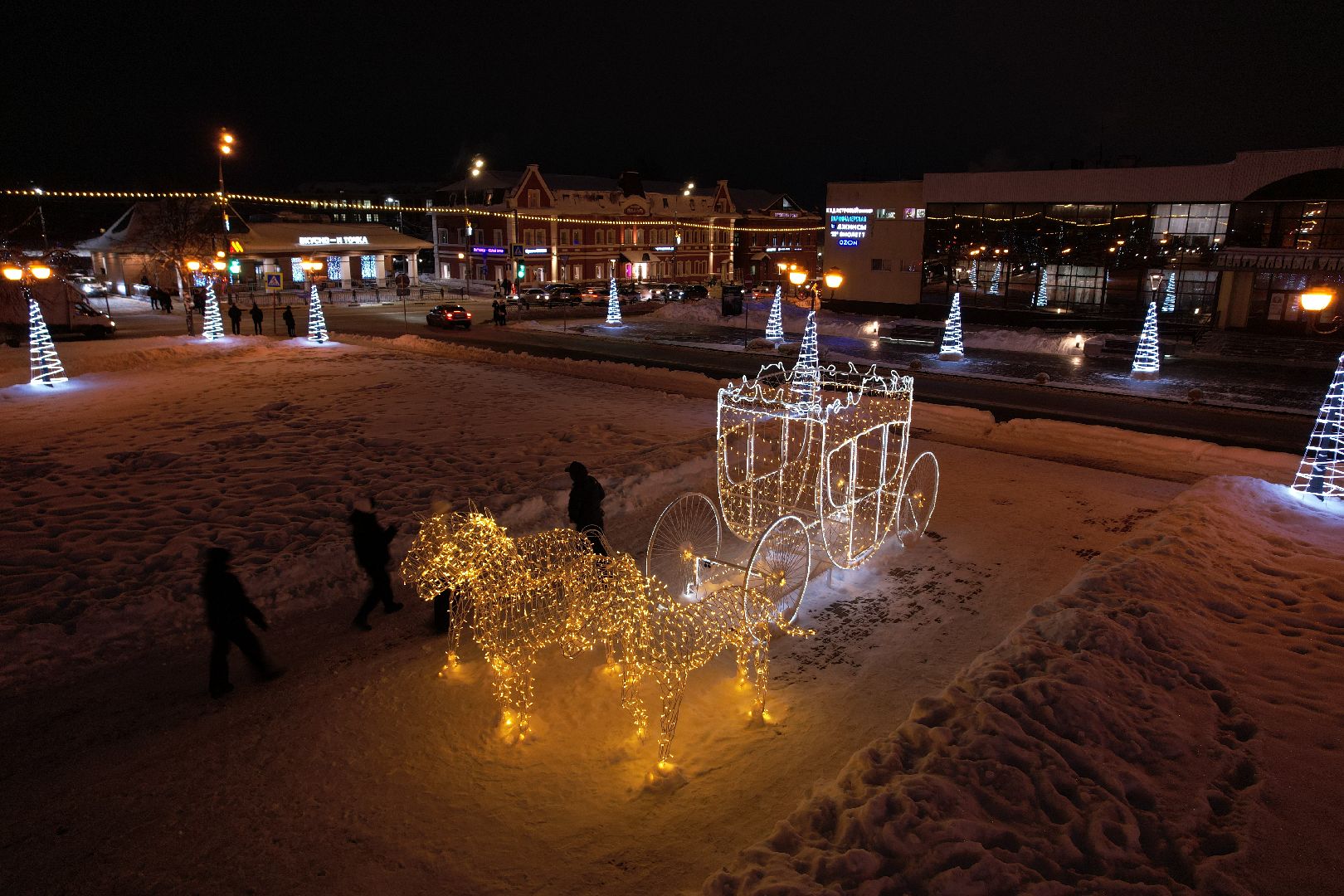 новый год, видео с коптера, Сергиев Посад