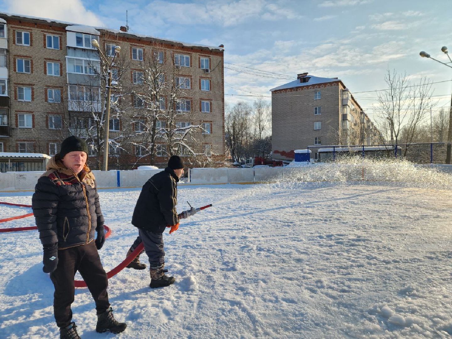 красноармейск, г.о. пушкинский, открытый каток, зима в подмосковье,