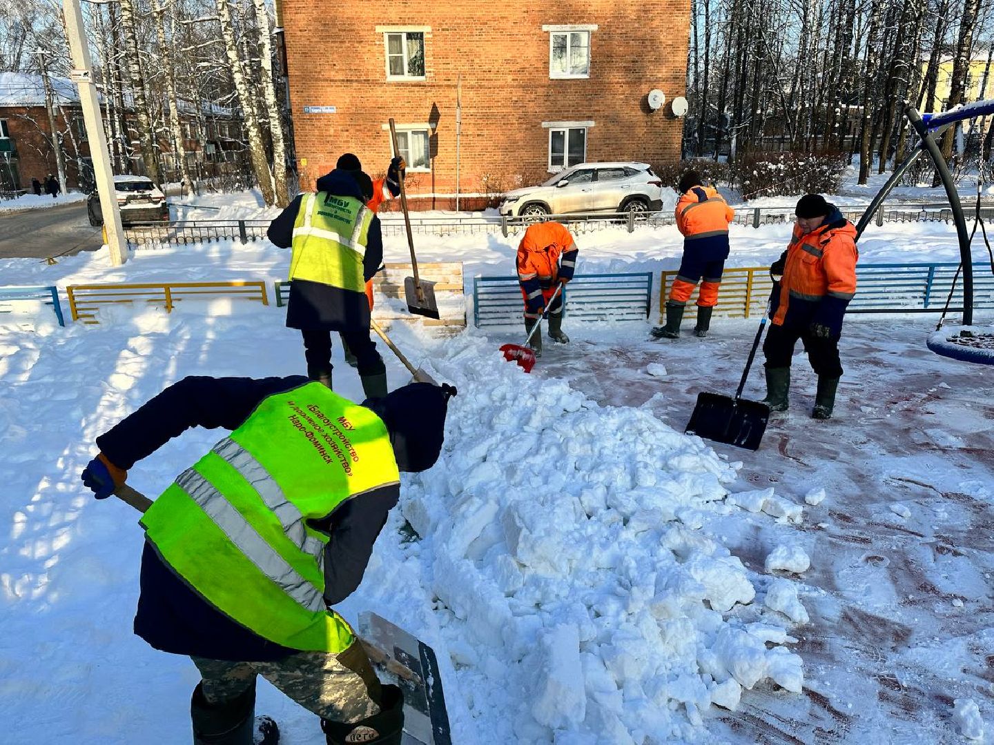 детская игровая площадка, уборка общественных территорий, наро-фоминск,