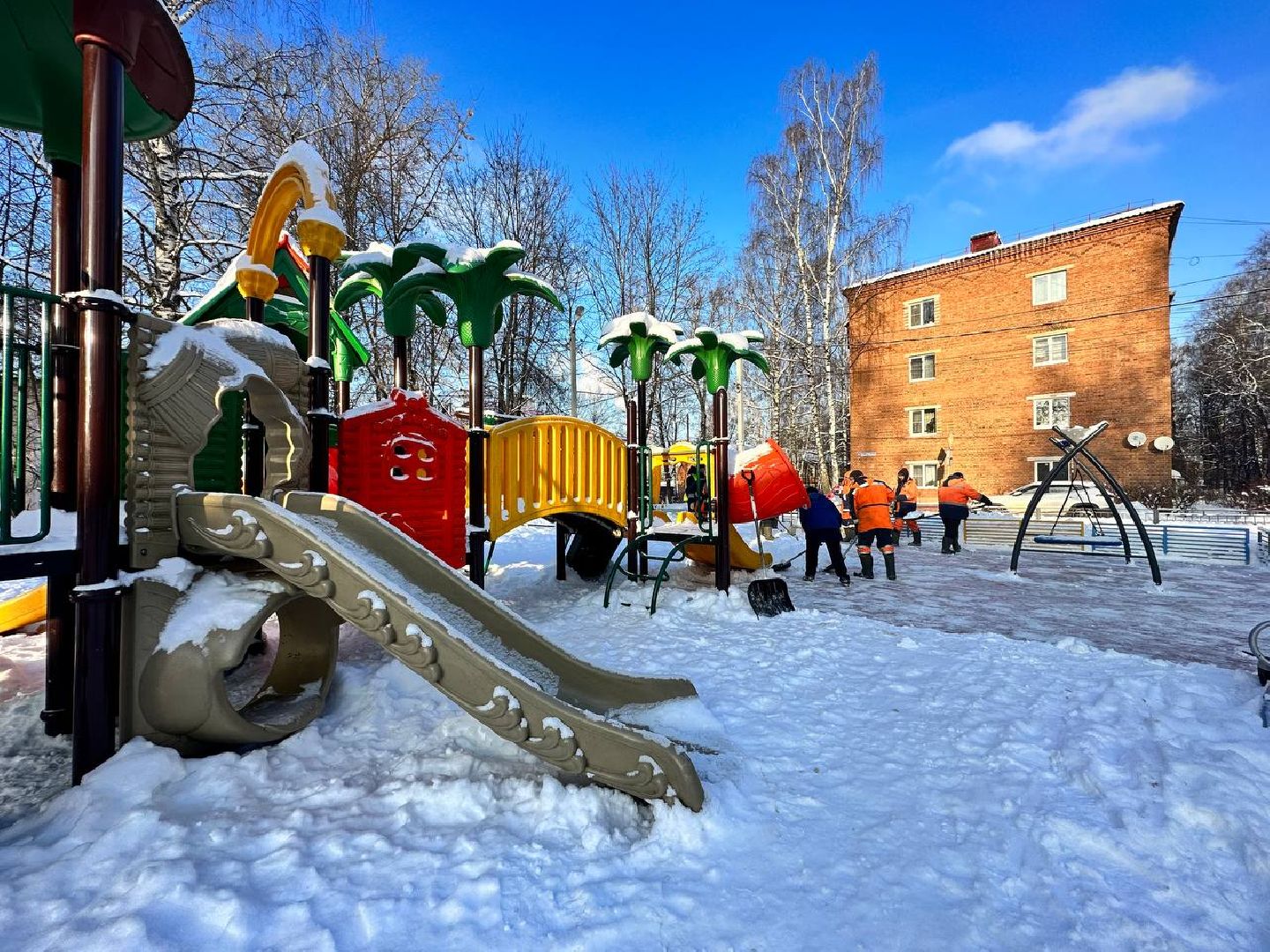 детская игровая площадка, уборка общественных территорий, наро-фоминск,