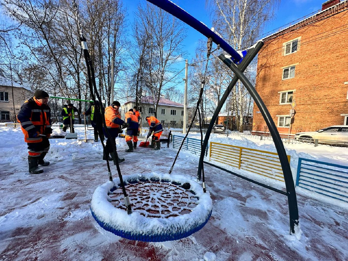 детская игровая площадка, уборка общественных территорий, наро-фоминск,