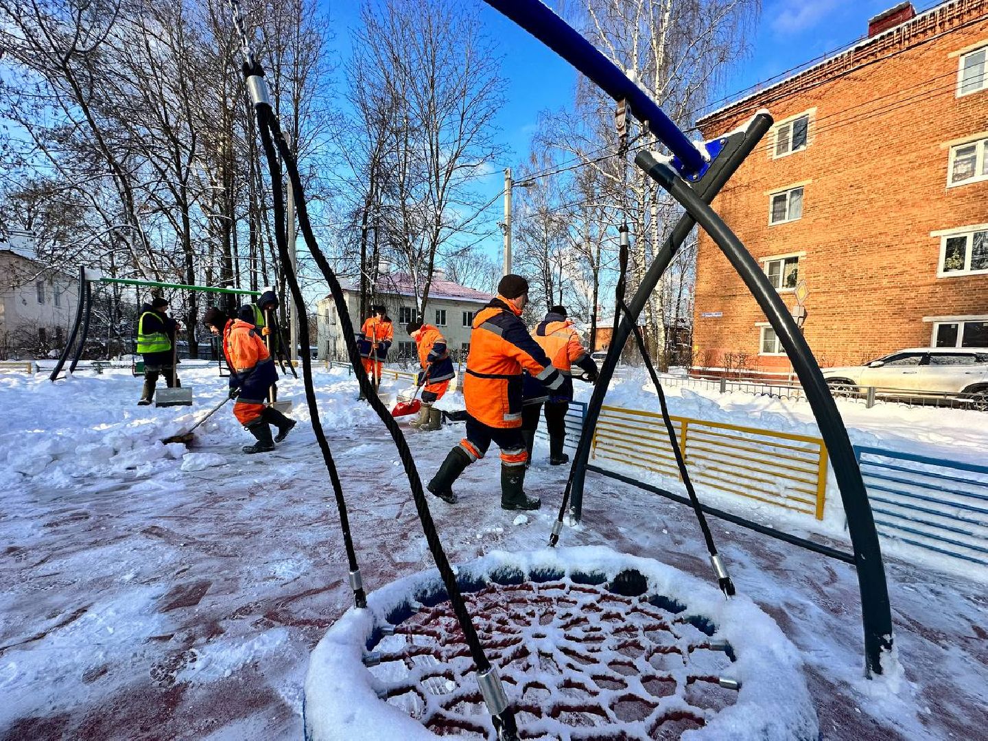 детская игровая площадка, уборка общественных территорий, наро-фоминск,