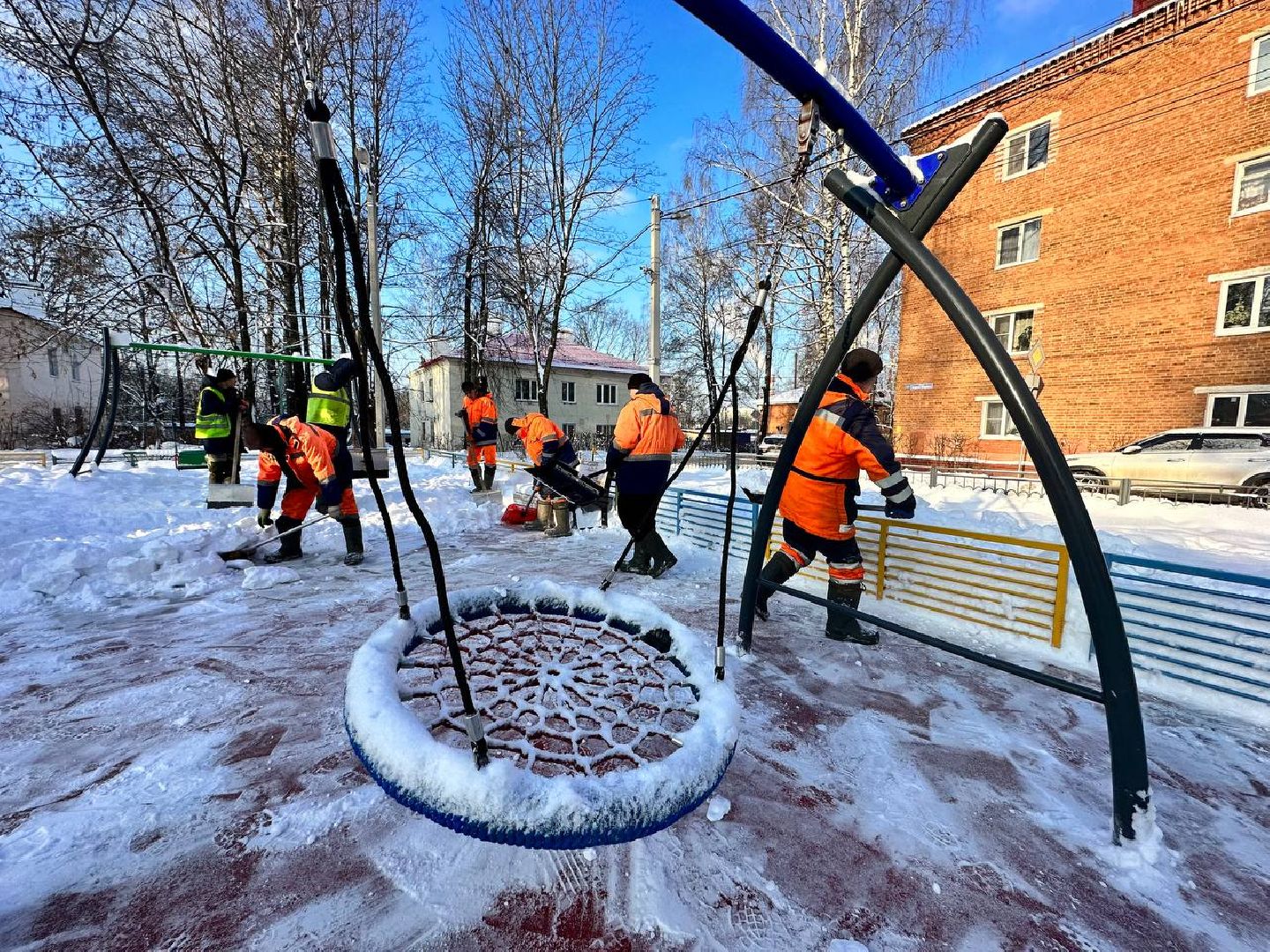 детская игровая площадка, уборка общественных территорий, наро-фоминск,