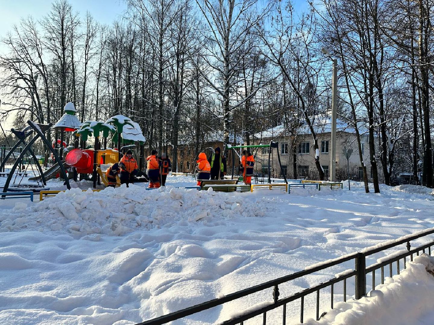 детская игровая площадка, уборка общественных территорий, наро-фоминск,