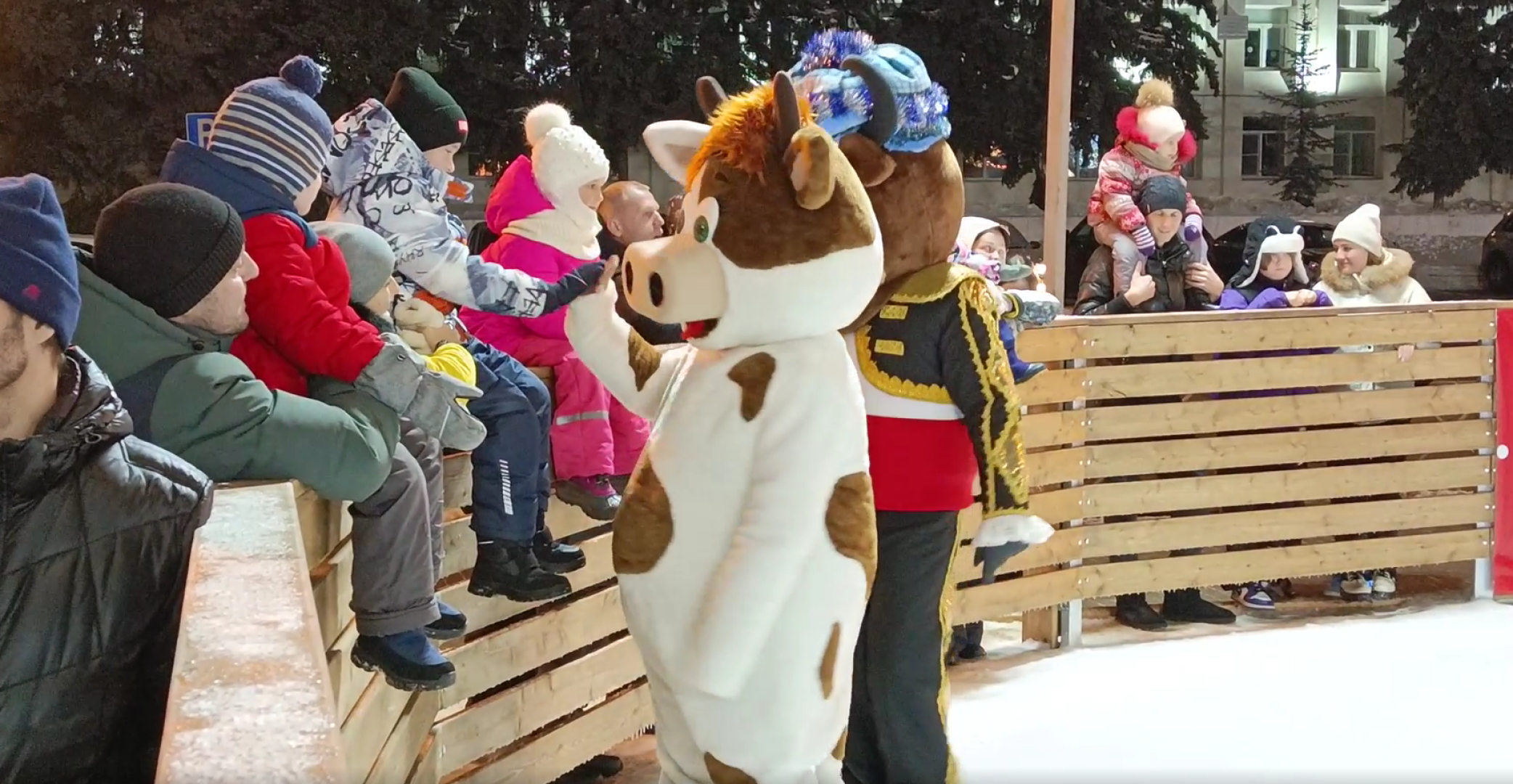 Коломна, зима в подмосковье, каток, искусственный лед,