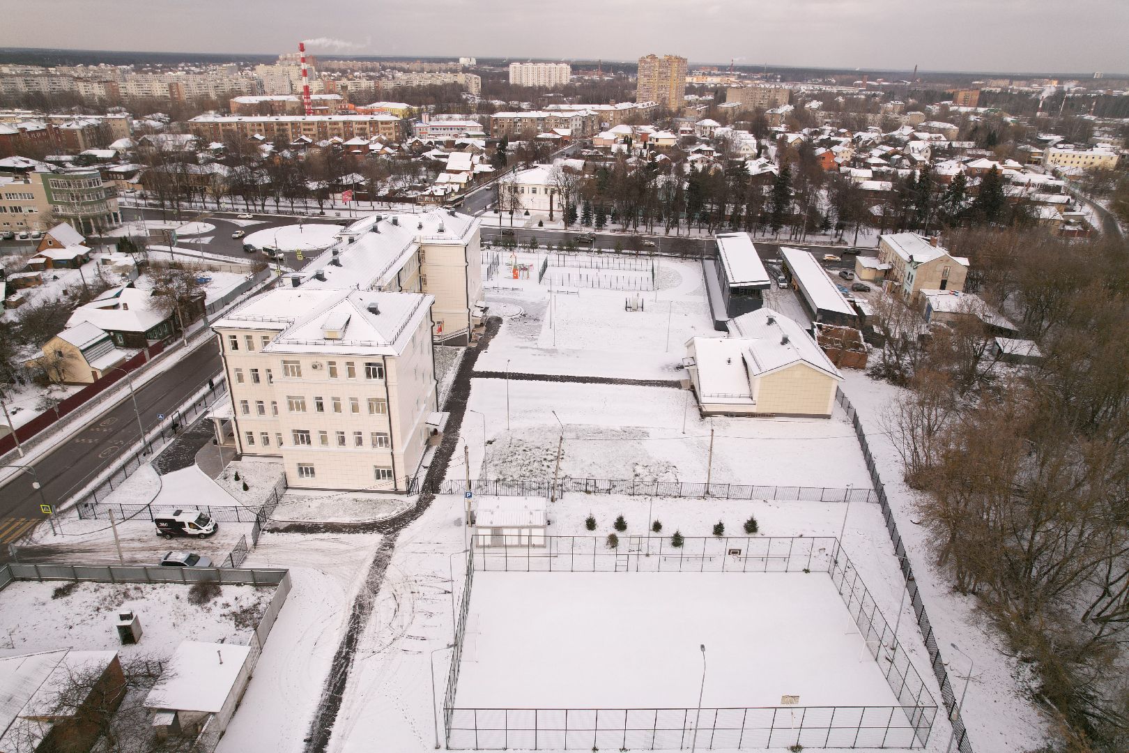 видео с коптера, школа, богородский,