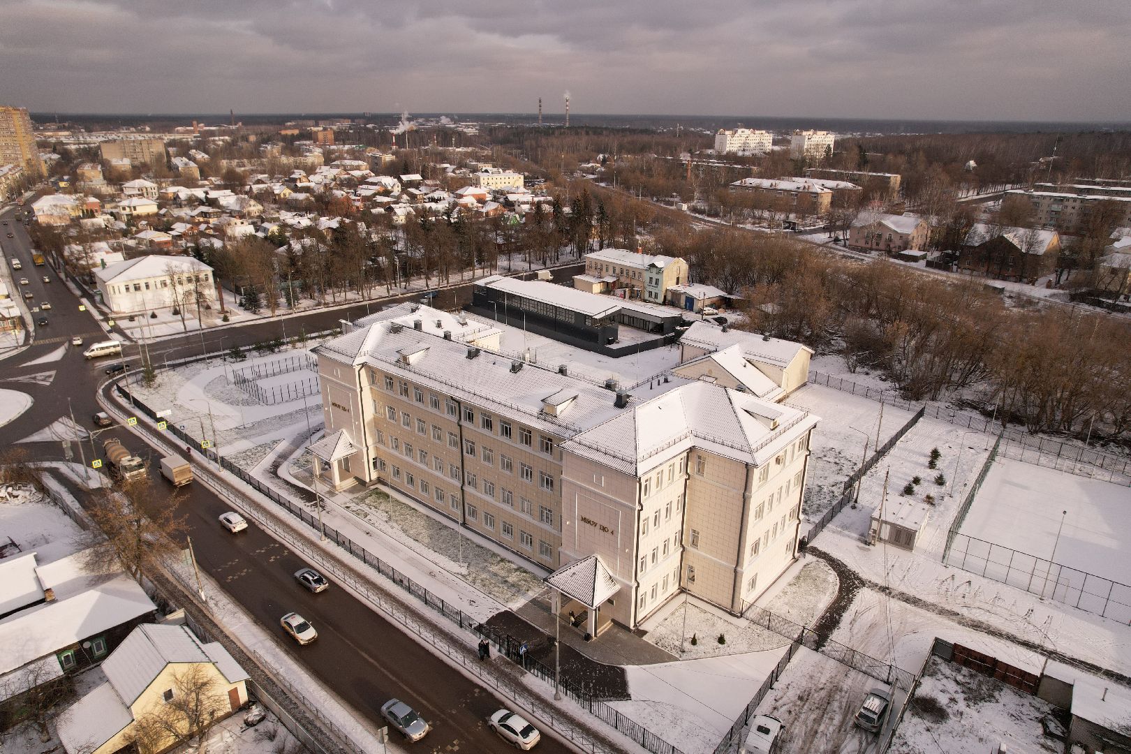 видео с коптера, школа, богородский,