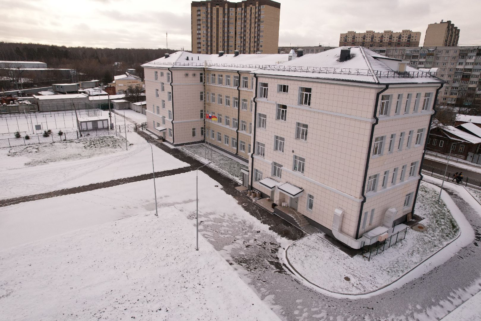 видео с коптера, школа, богородский,