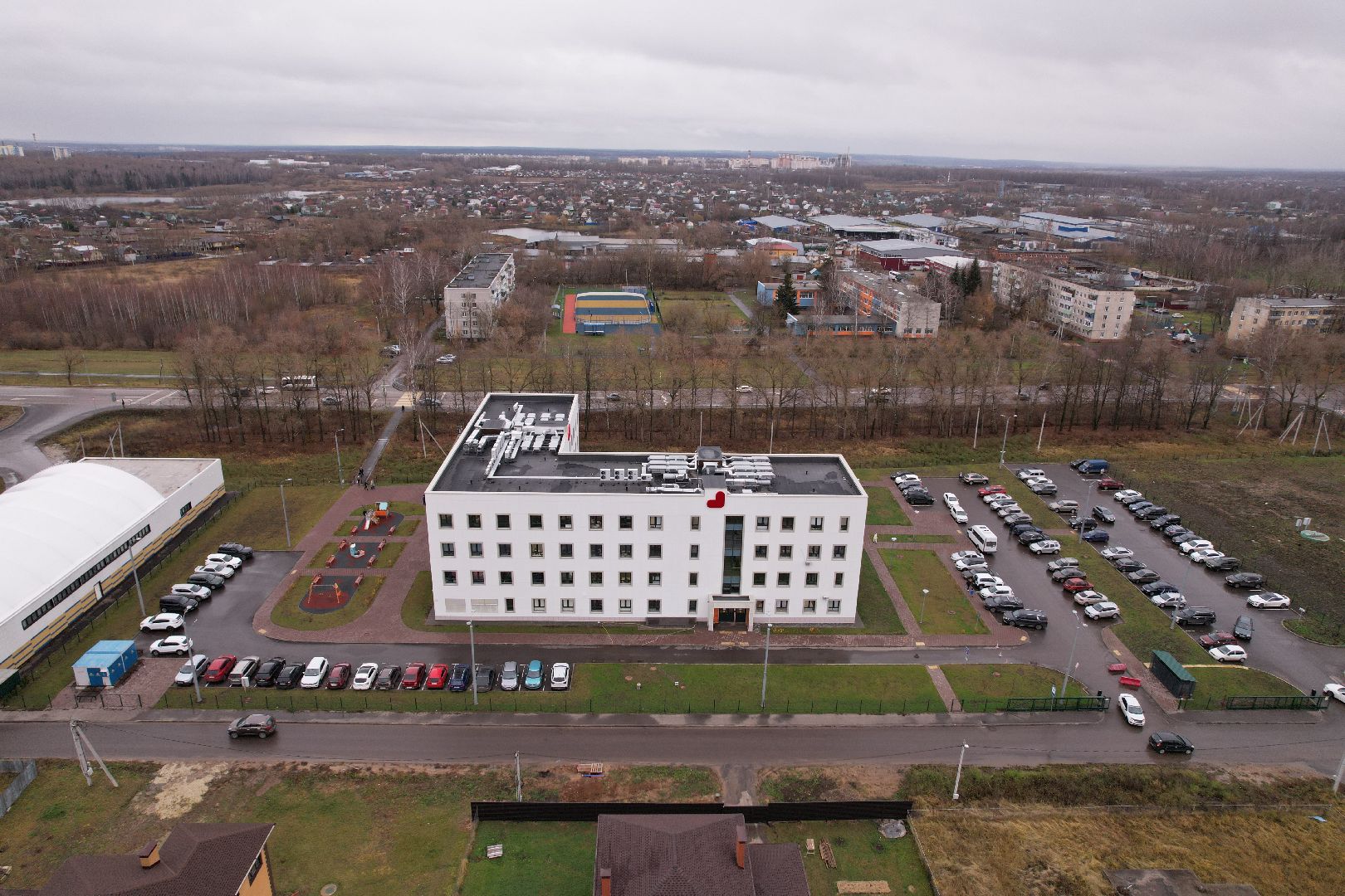 подлипки, коломна, видео с коптера, поликлиника,