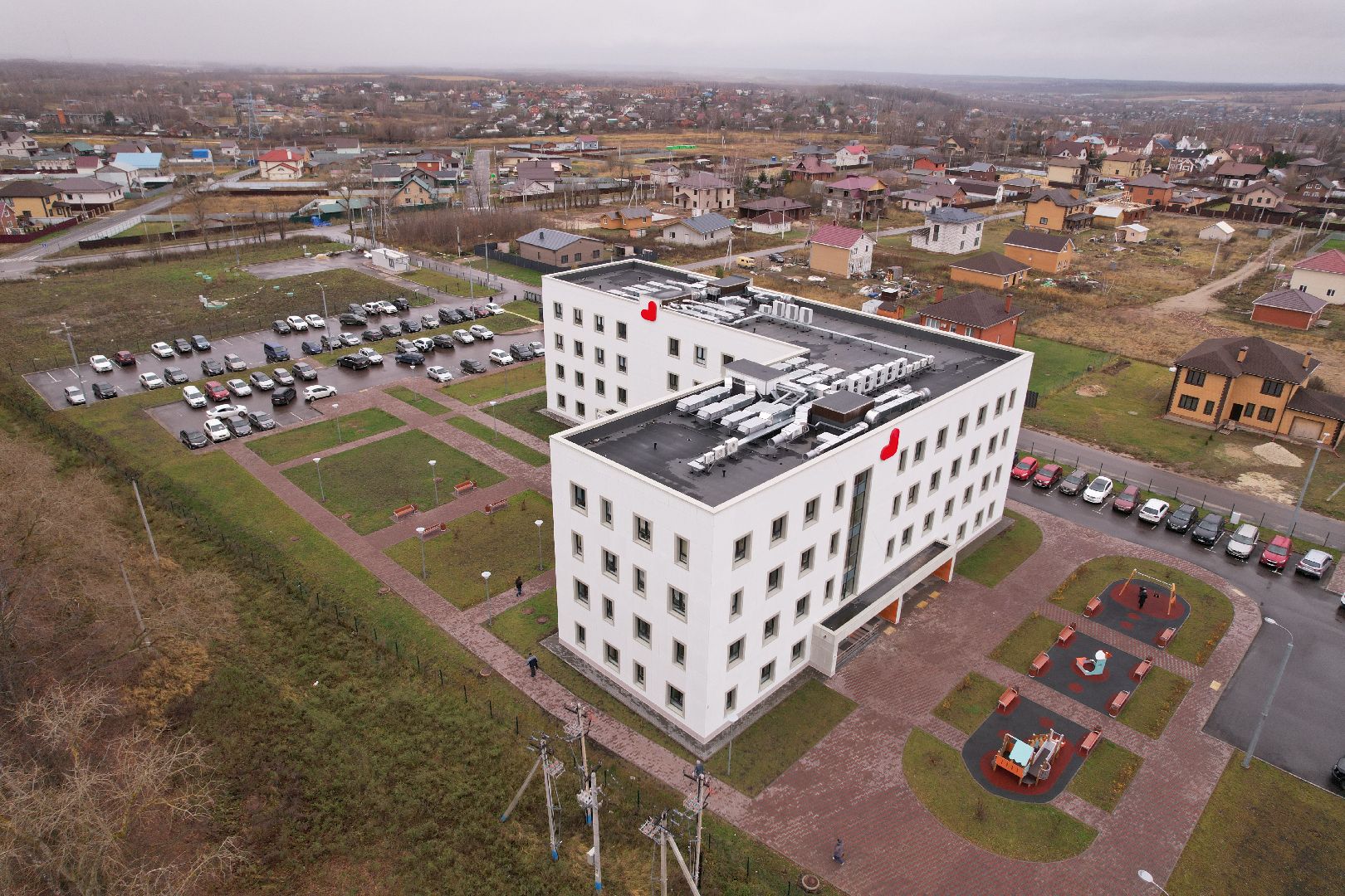 подлипки, коломна, видео с коптера, поликлиника,