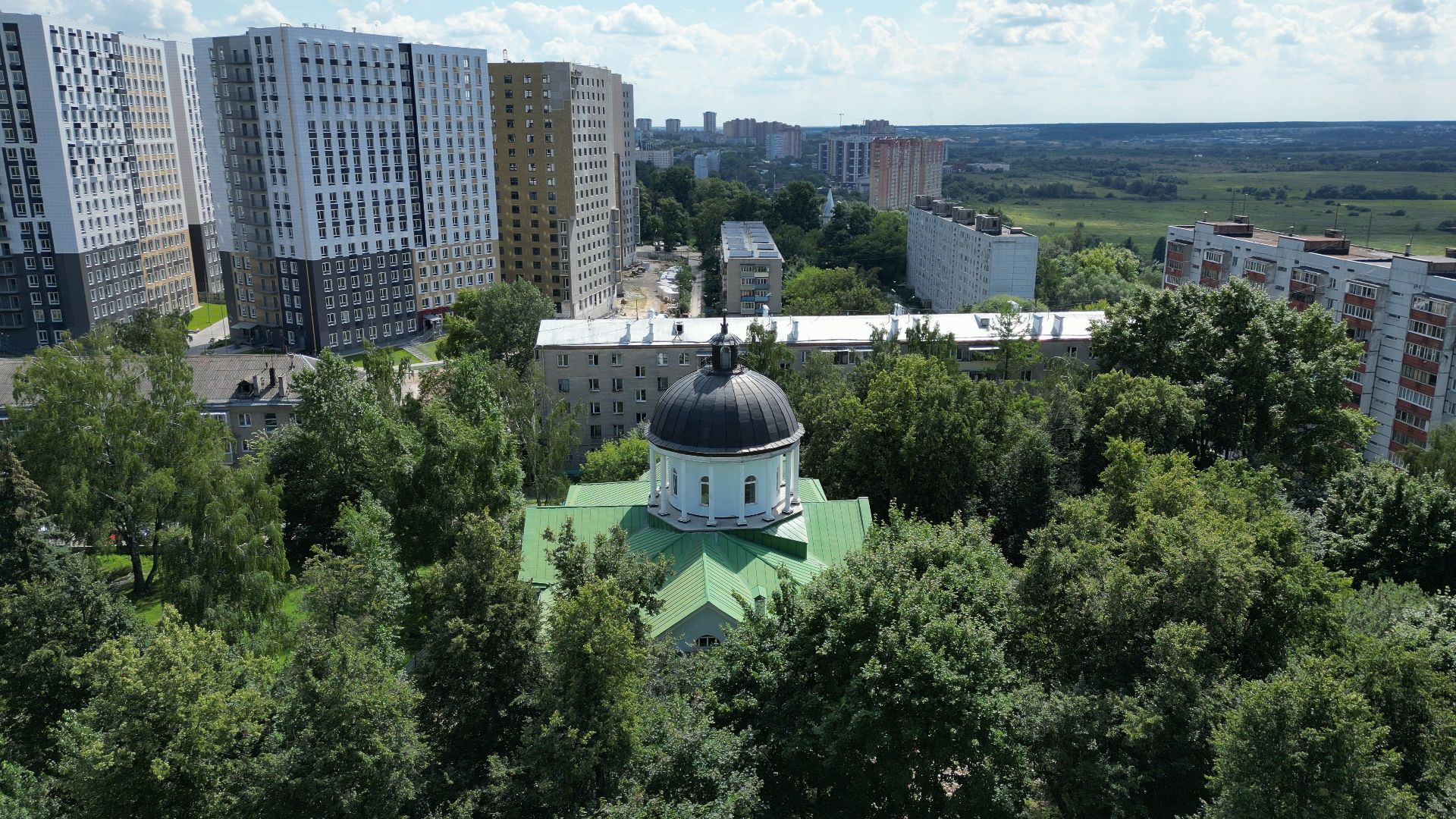 петровское, лыткарино, видео с коптера,