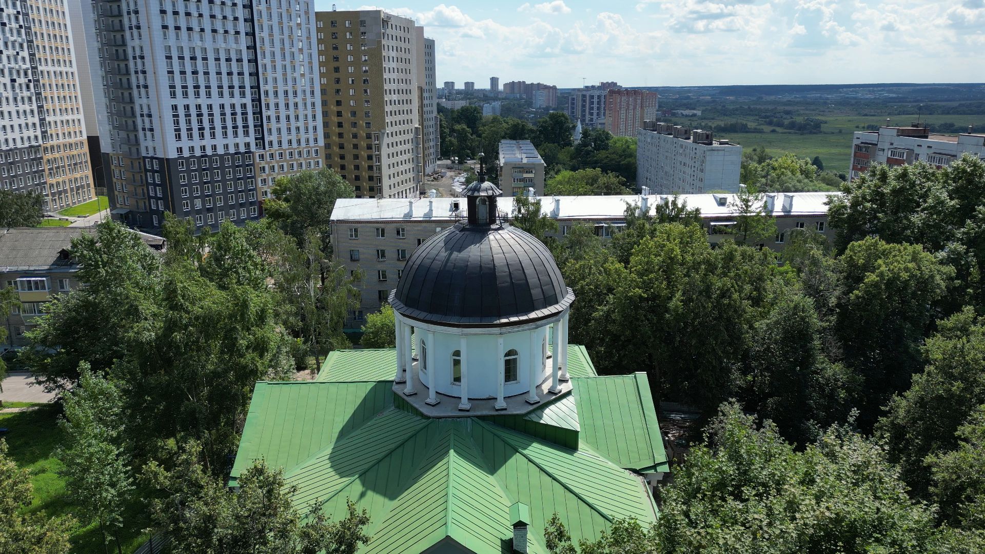 петровское, лыткарино, видео с коптера,