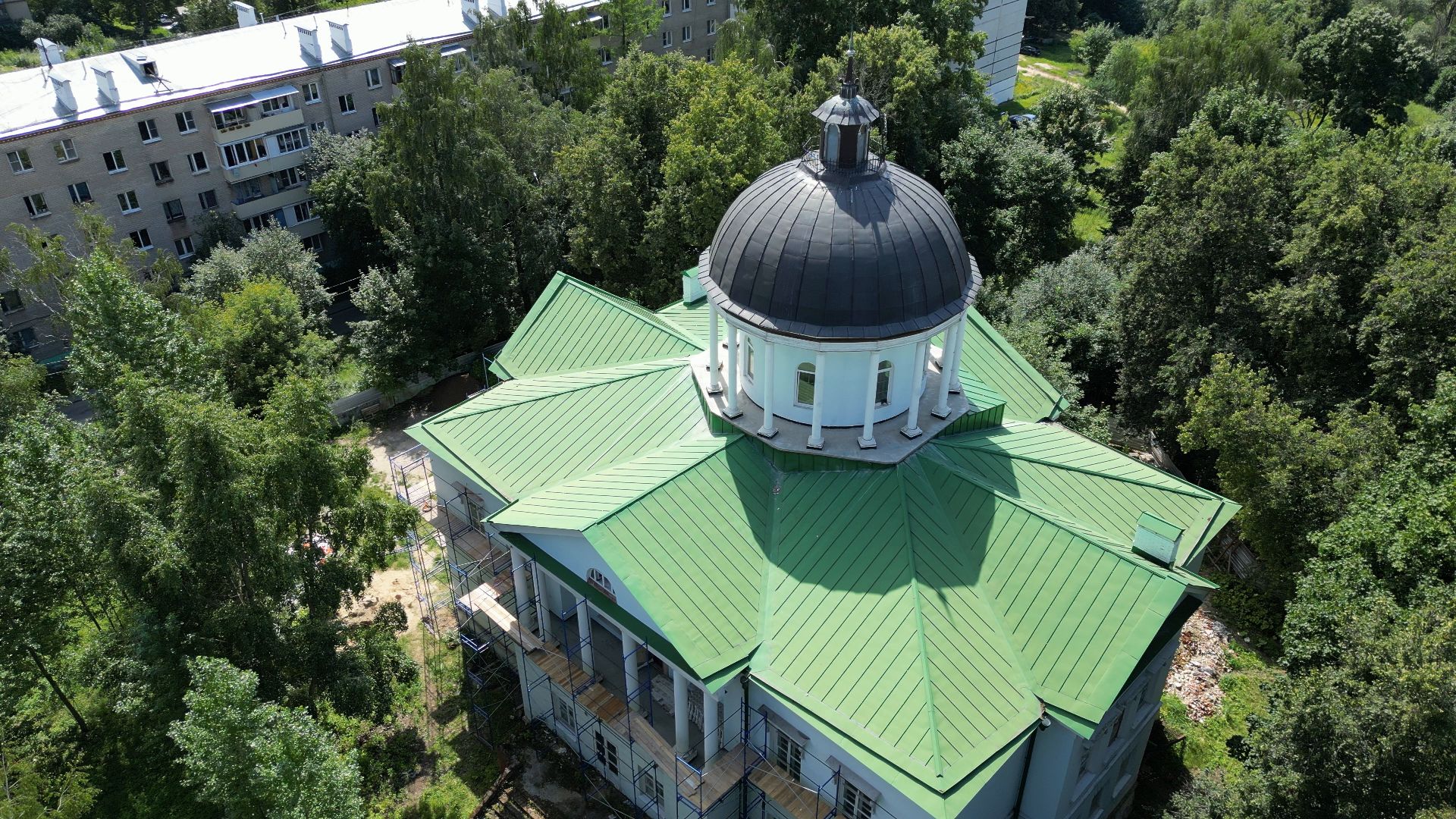 петровское, лыткарино, видео с коптера,